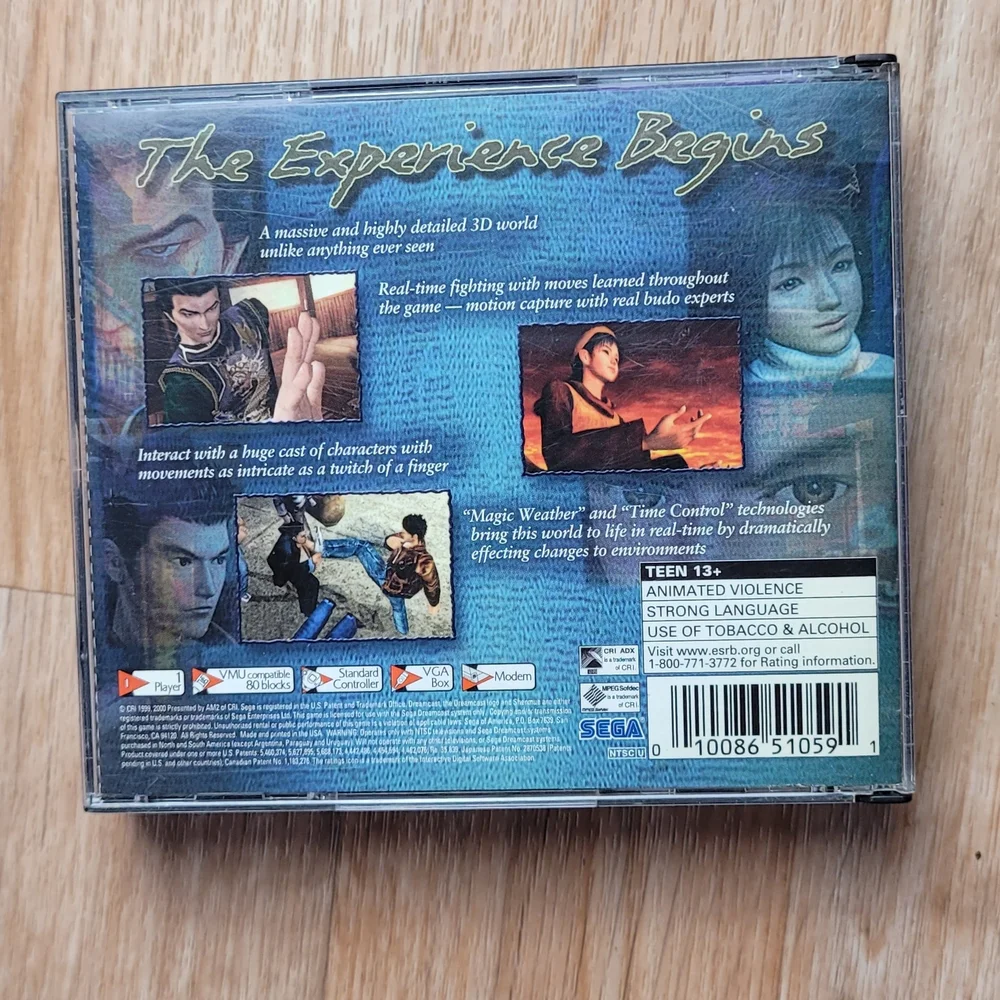 Shenmue for - Black Case Dreamcast